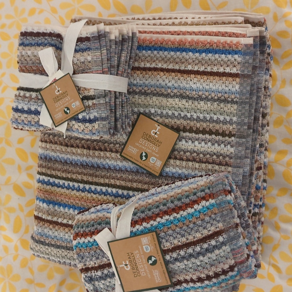 Deborah Connolly Striped Multicolor Towel Set - Picture 2 of 6